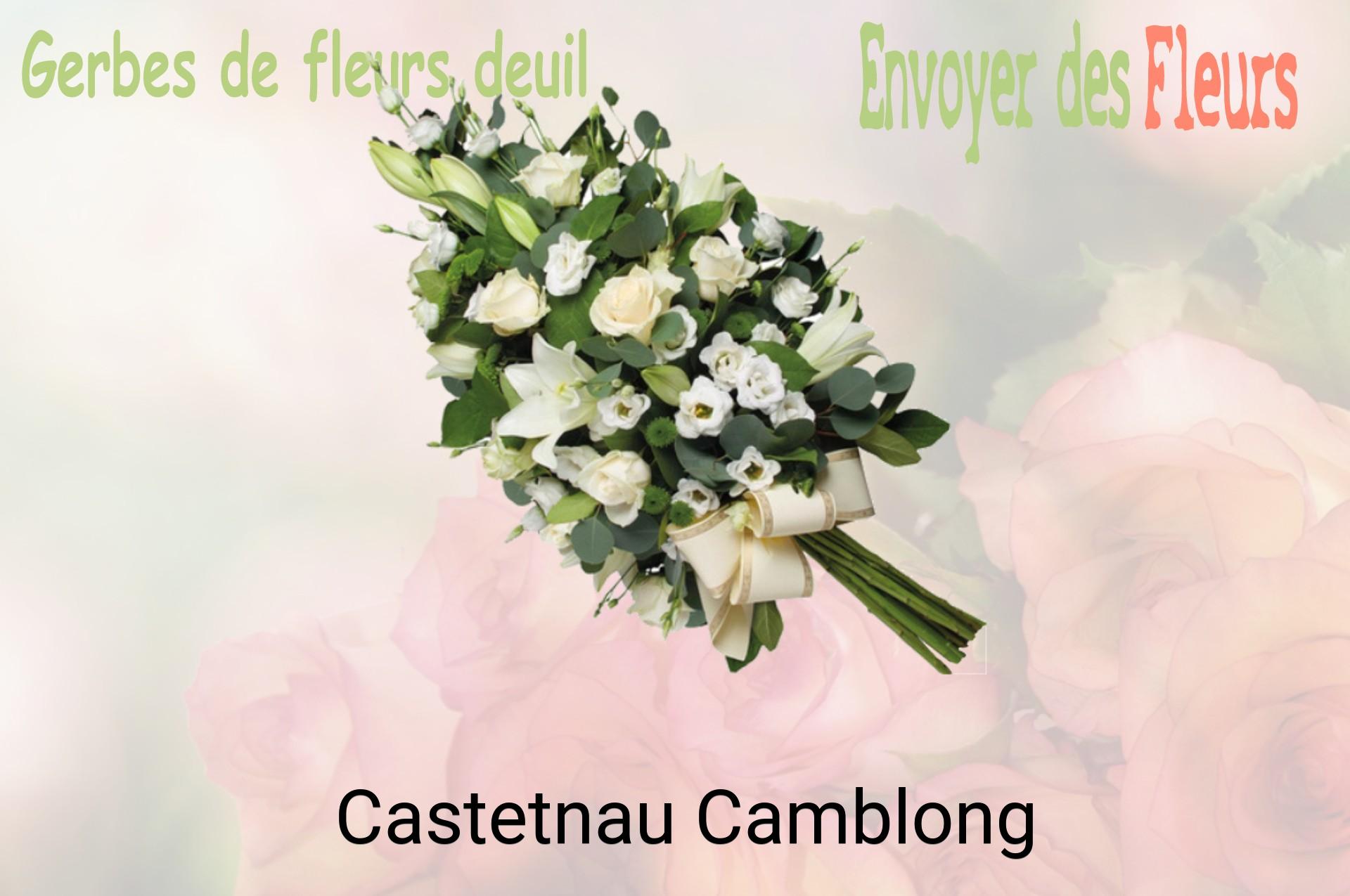 Gerbe de fleurs de deuil livrée à Castetnau-Camblong
